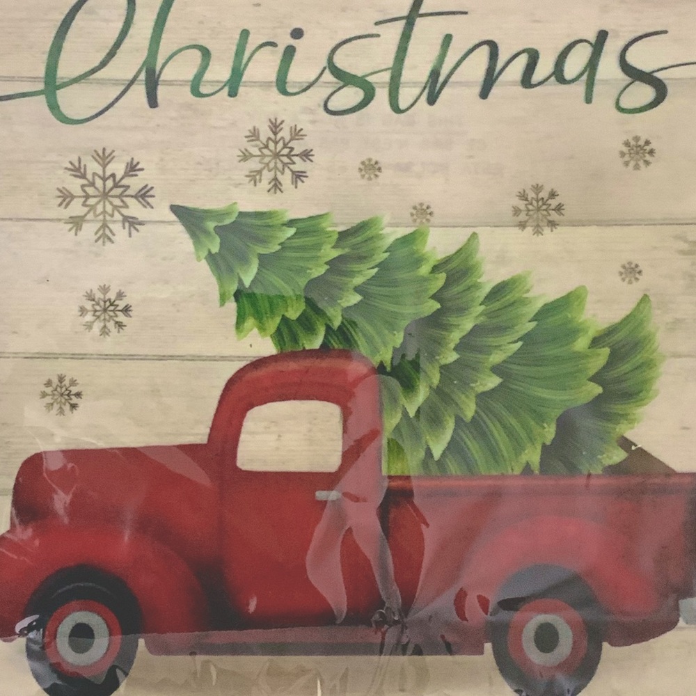 Merry Christmas Pickup Truck Garden Flag  Nostalgic Vintage Farm Truck 12.5x18" - Picture 10 of 13
